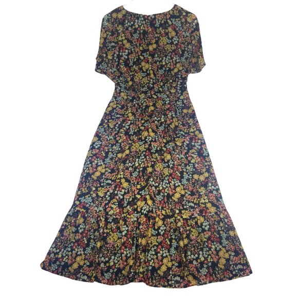 Madewell Dolman-Sleeve Ruffle-Hem Midi Dress in Flower Garden Summer - Picture 9 of 10